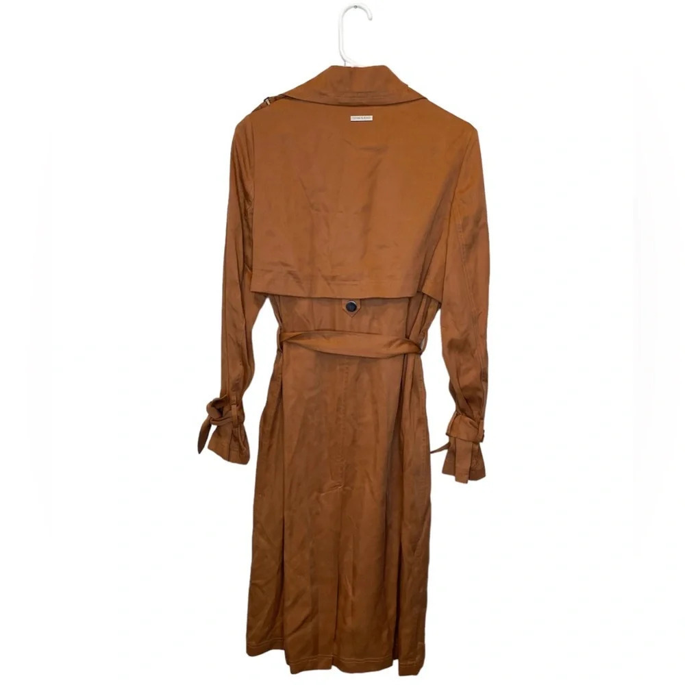NWT SOIA & KYO Nousha Tailored Lightweight Trench Coat in Amber Size Small - Picture 5 of 16